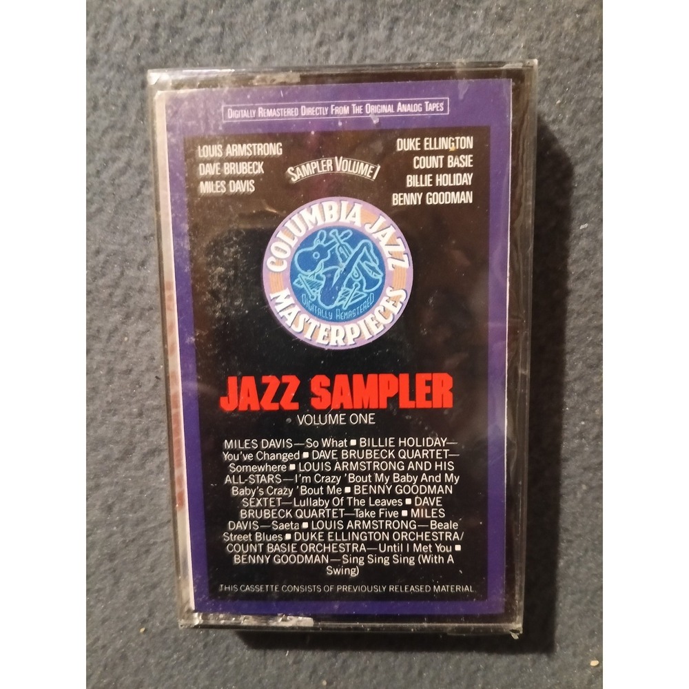 Jazz Sampler Volume One Columbia Jazz Masterpiece Cassette 1986 Digitally